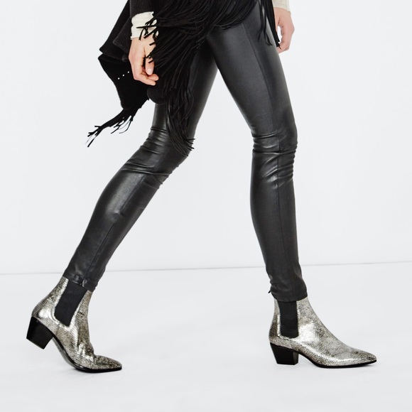 Maje Silver Ankle Booties - Picture 6 of 7